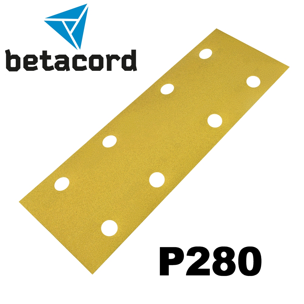 Абразивная полоска BETACORD P280 на бумаге 70х198 мм 8 отверстий (100 шт.)