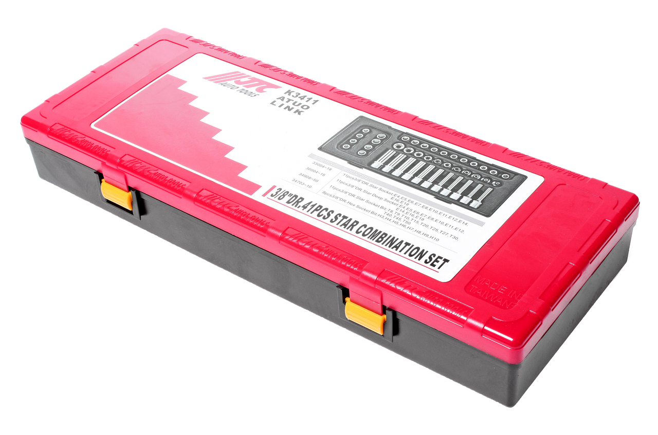 Техносоюз Набор головок торцевых 3/8" TORX, HEX в кейсе 41 предмет JTC