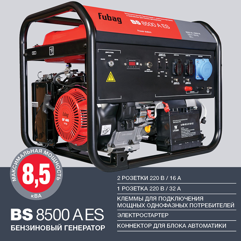 Техносоюз FUBAG Бензиновый генератор BS 8500 A ES