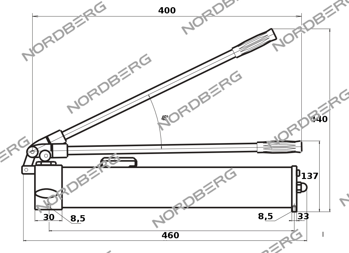 Насос гидравлический для растяжки стапеля 10 и 20 тонн NORDBERG