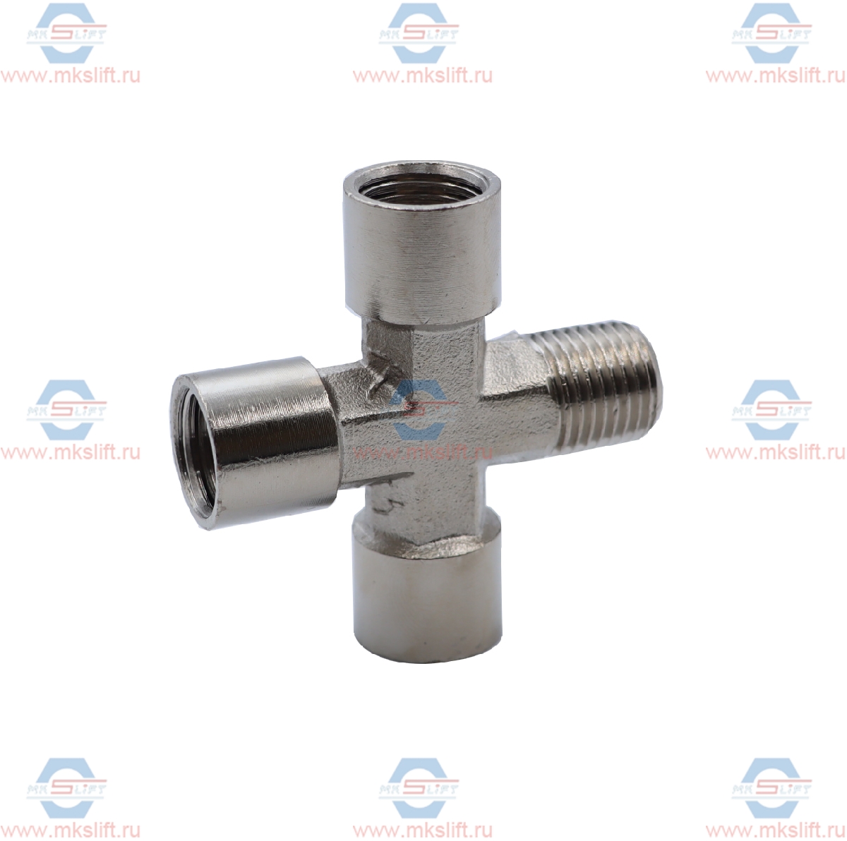 Переходник "крест" 3*F1/4" - M1/4", 1 шт KraftWell  арт. KRW-TC14F3M