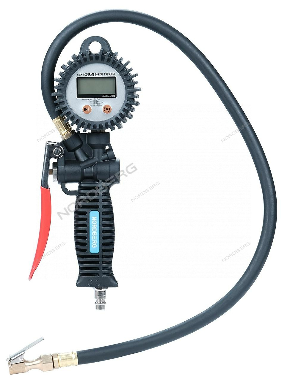 Пистолет для подкачки колес с цифровым манометром NORDBERG