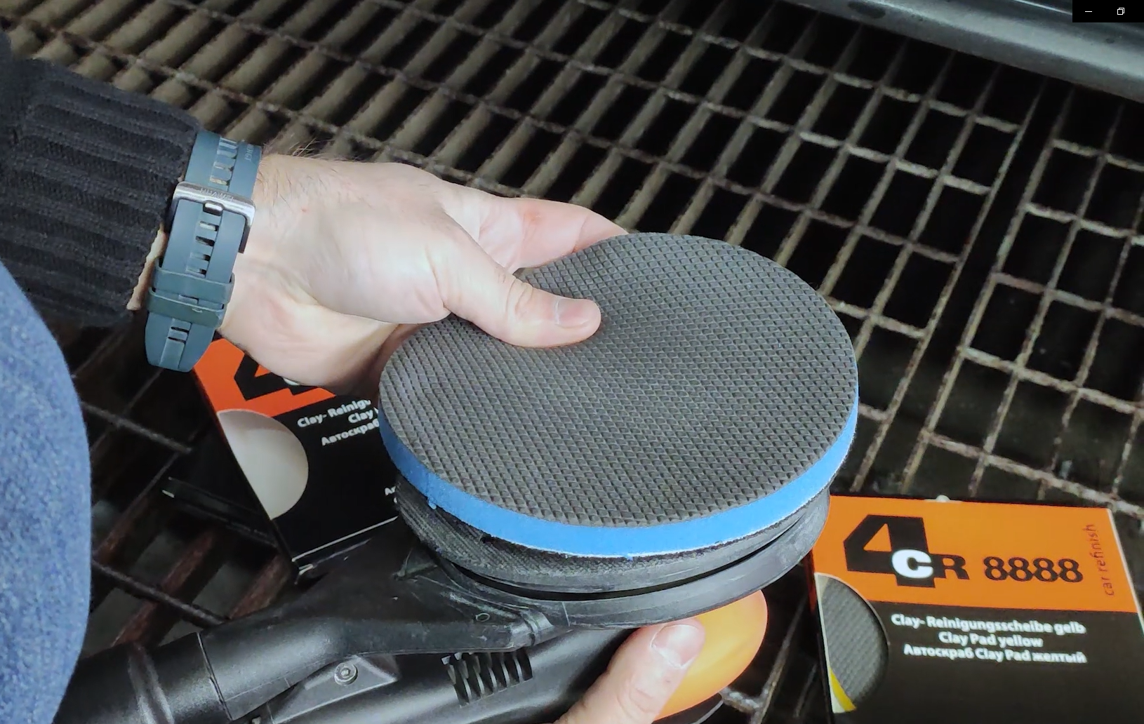 Варежка скраб для авто 4CR CLAY MITT зеленый MEDIUM
