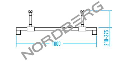 Рейка SUV для рамных автомобилей для подъемников NORDBERG