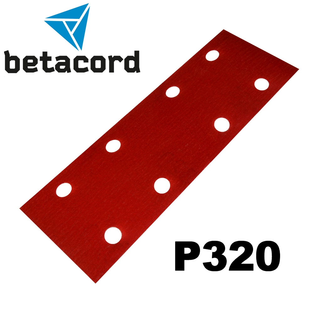 Абразивная полоска BETACORD P320 на пластике 70х198 мм 8 отверстий (50 шт.)