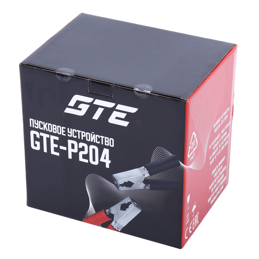 Техносоюз GTE-P204 Устройство пусковое 12-15V 1250А 18000мА/ч (power bank) инвертор с компрессором