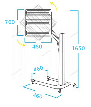 Сушка инфракрасная коротковолновая, 2 элемента NORDBERG