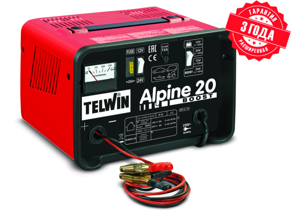 Техносоюз Зарядное устройство ALPINE 20 BOOST 230V 50/60HZ 12-24V