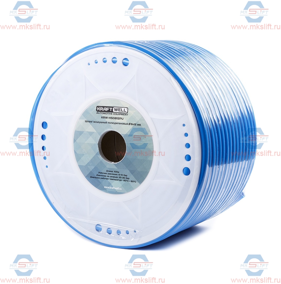 Шланг воздушный полиуретановый D8X12 мм, 1 м KraftWell  арт. KRW-HS0812PU/1