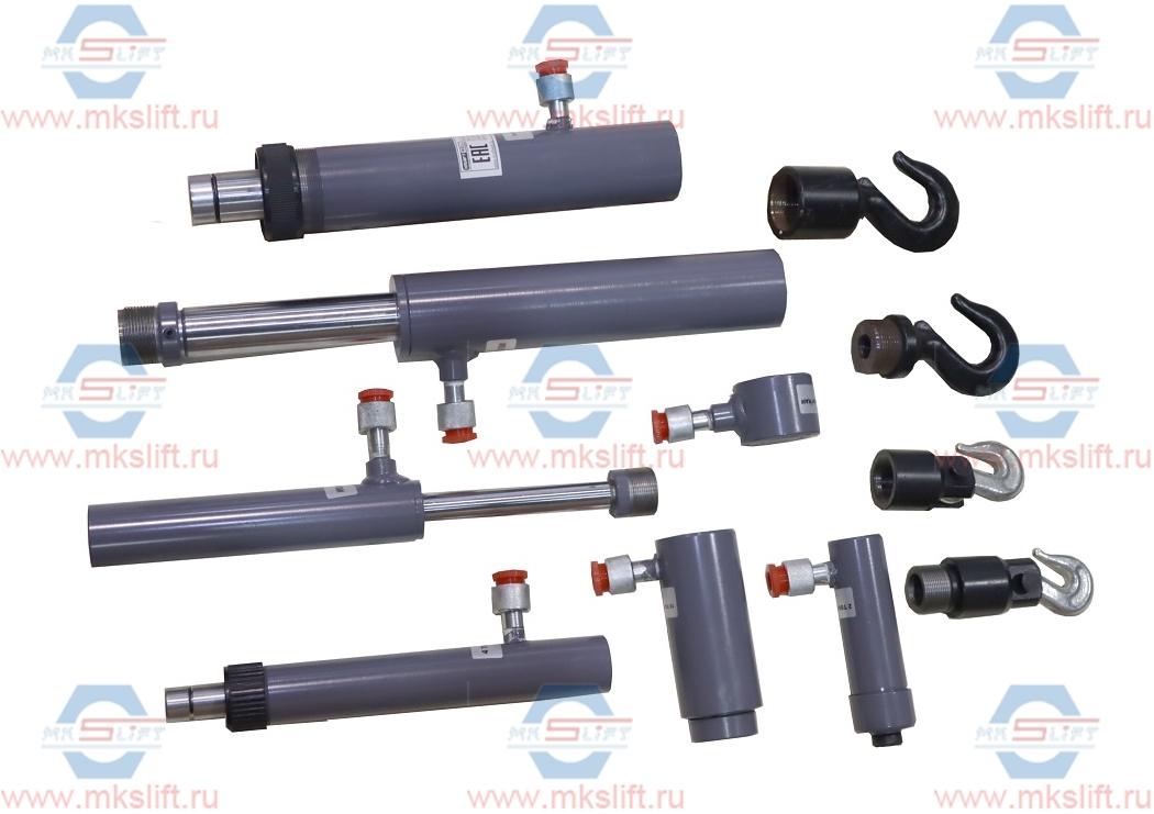 Набор гидроцилиндров усилием от 2 до 10 т. (7шт) KraftWell  арт. KRWHCS