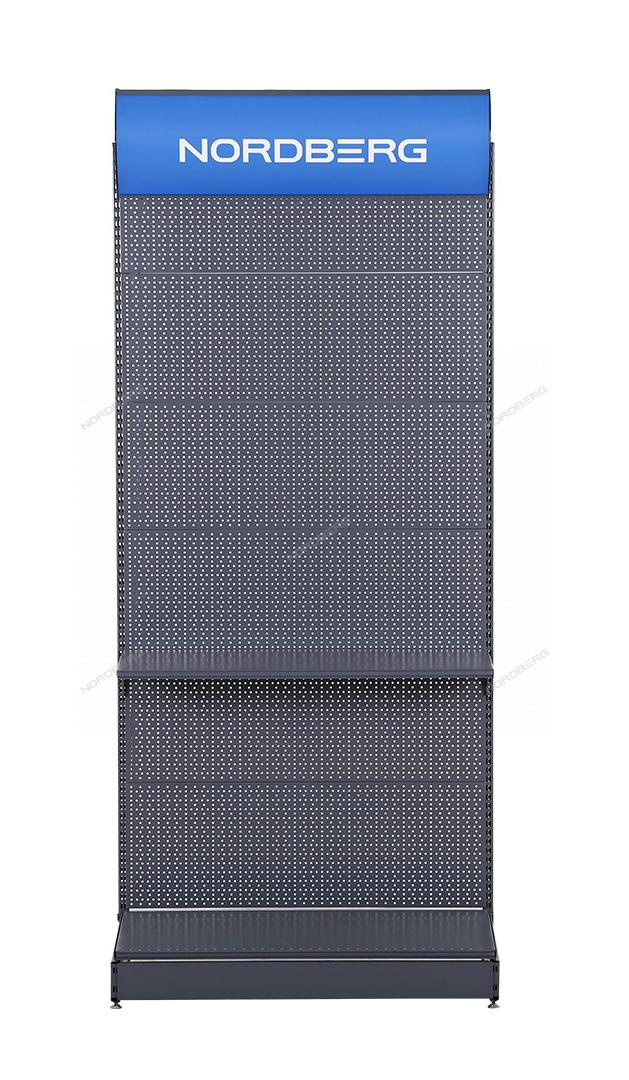 Стеллаж перфорированный с фризом, 2250х1000х500 мм NORDBERG