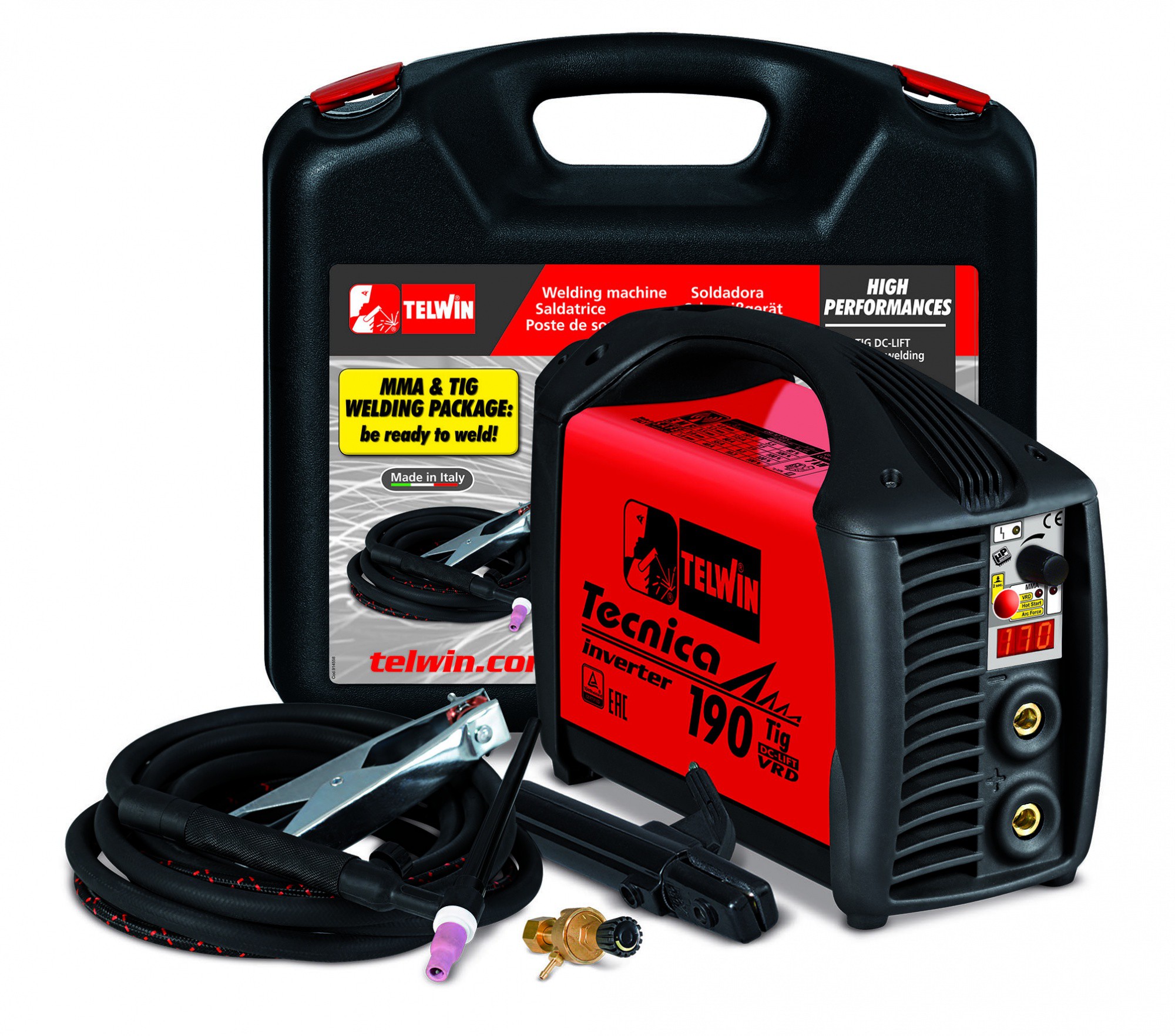 Техносоюз Сварочный аппарат TECNICA 190 TIG/MMA DC LIFT VRD PL.C.CASE