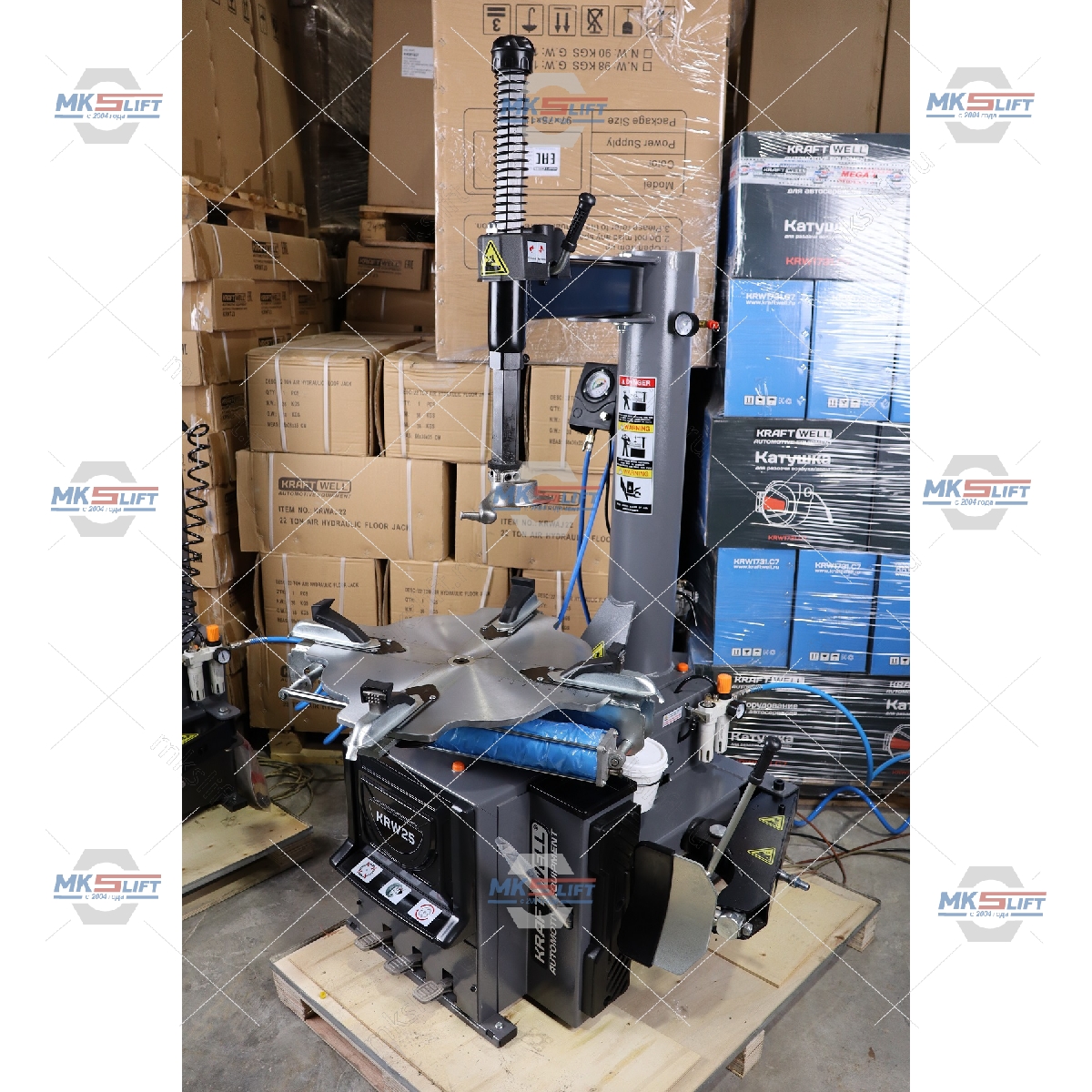 Шиномонтажный станок полуавтомат 10-26" KraftWell  арт. KRW25