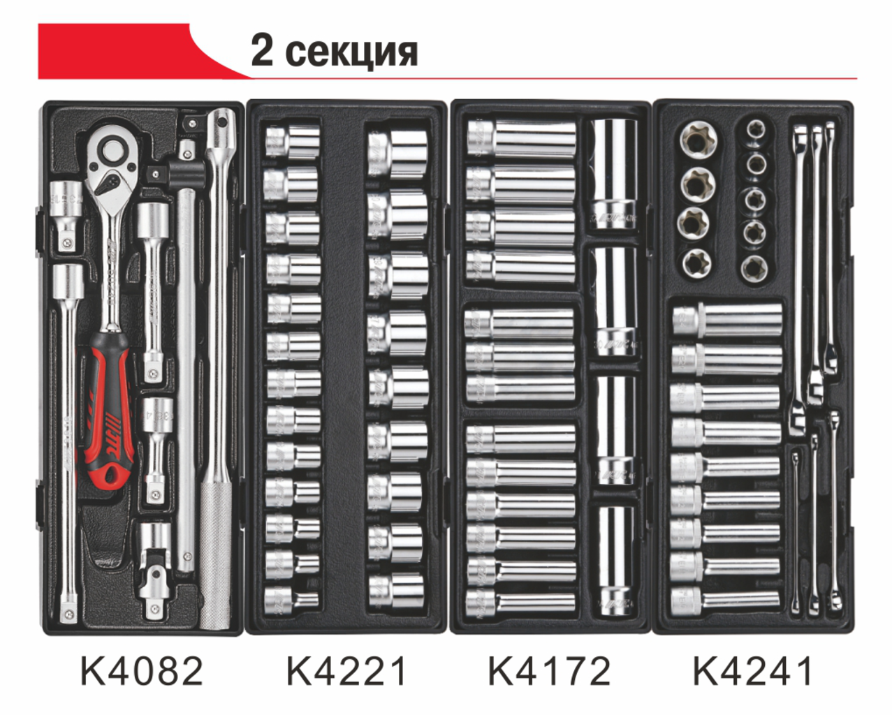 Техносоюз JTC-3931+344 ТЕЛЕЖКА ИНСТРУМЕНТАЛЬНАЯ 7 СЕКЦИЙ С НАБОРОМ ИНСТРУМЕНТОВ 344 ПРЕДМЕТА