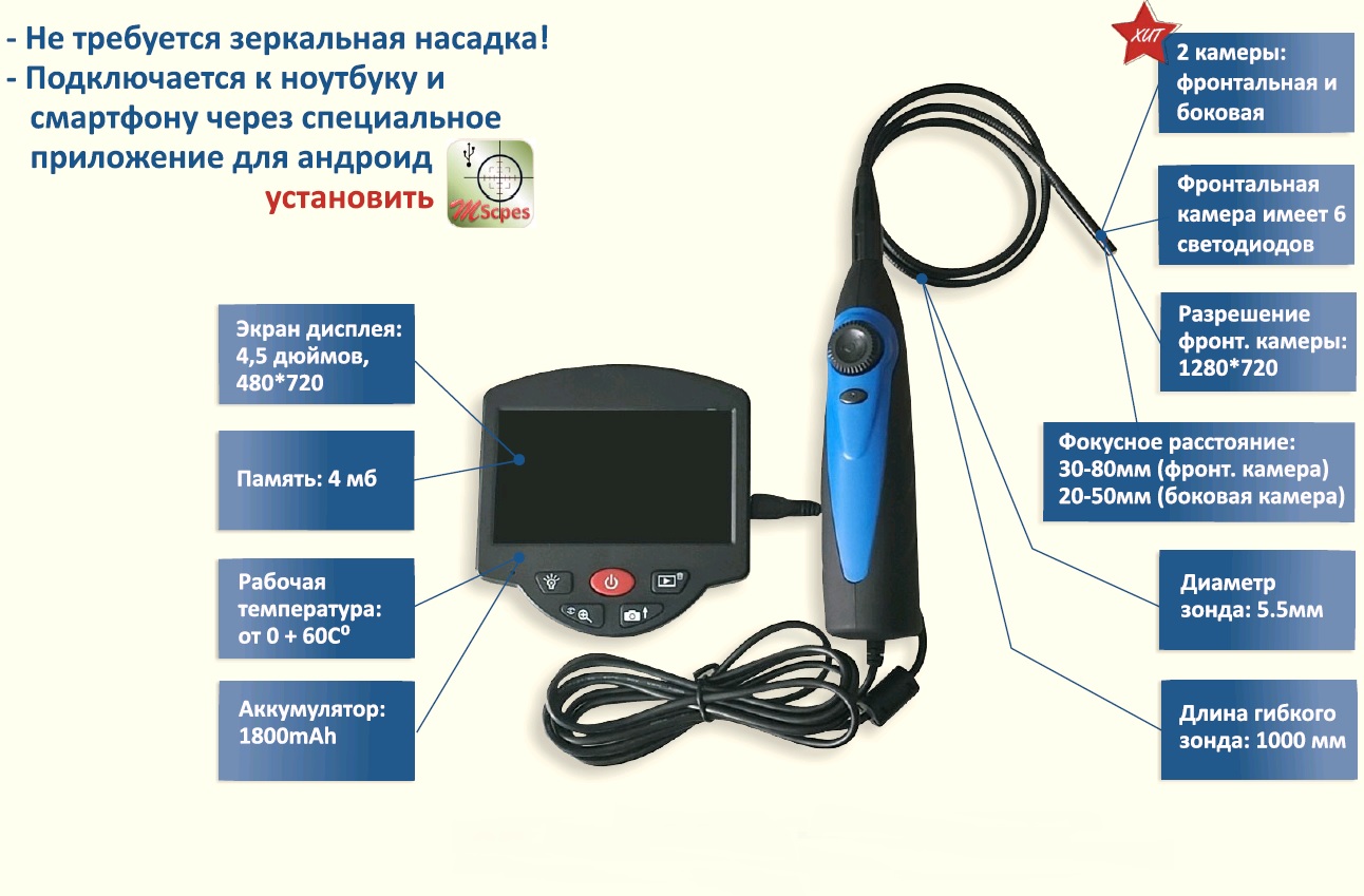 Техносоюз Видеоэндоскоп TVE-500