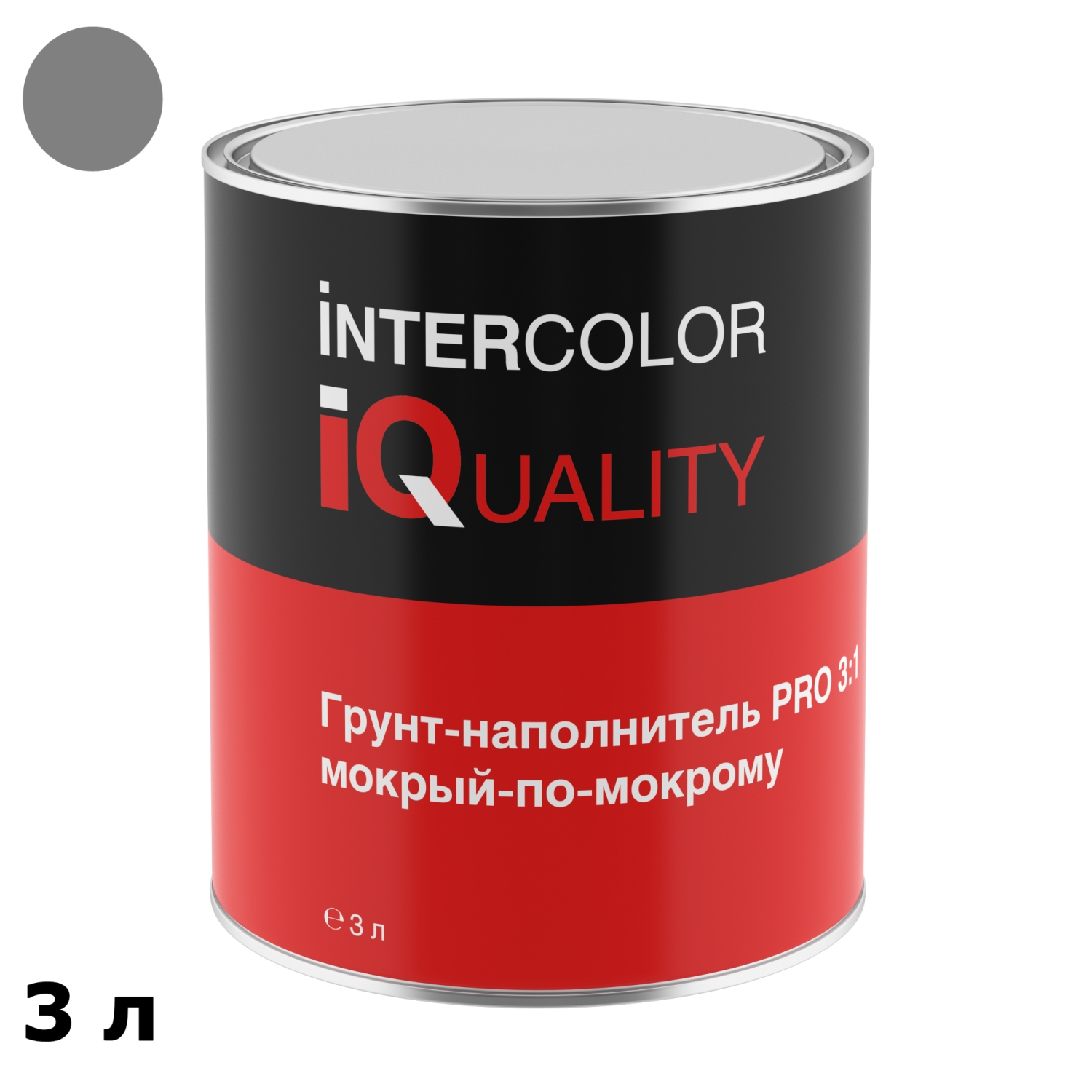 Грунт-наполнитель мокрый-по-мокрому IQ PRO 3:1 серый (3 л)