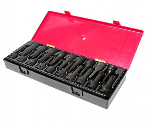 Техносоюз JTC-K4191 Набор головок ударных TORX,HEX 1/2" (в кейсе) 19шт JTC/1