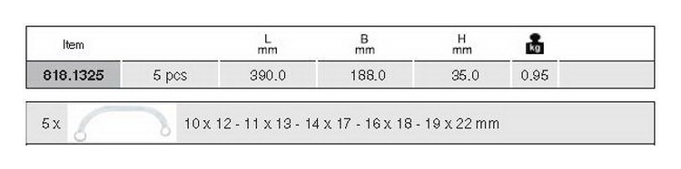 Набор ключей U-образных 10-22 мм KS-Tools  арт. 8181325