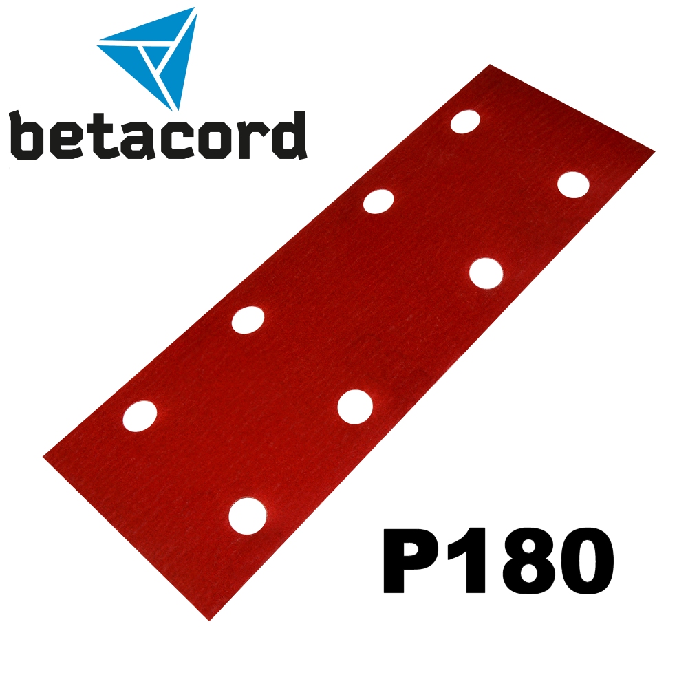 Абразивная полоска BETACORD P180 на пластике 70х198 мм 8 отверстий (50 шт.)