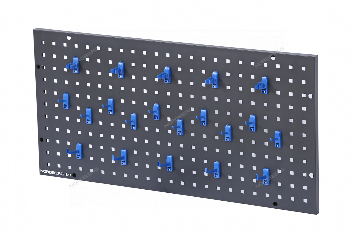 Перфорированная панель 900x450 мм с набором крюков NORDBERG
