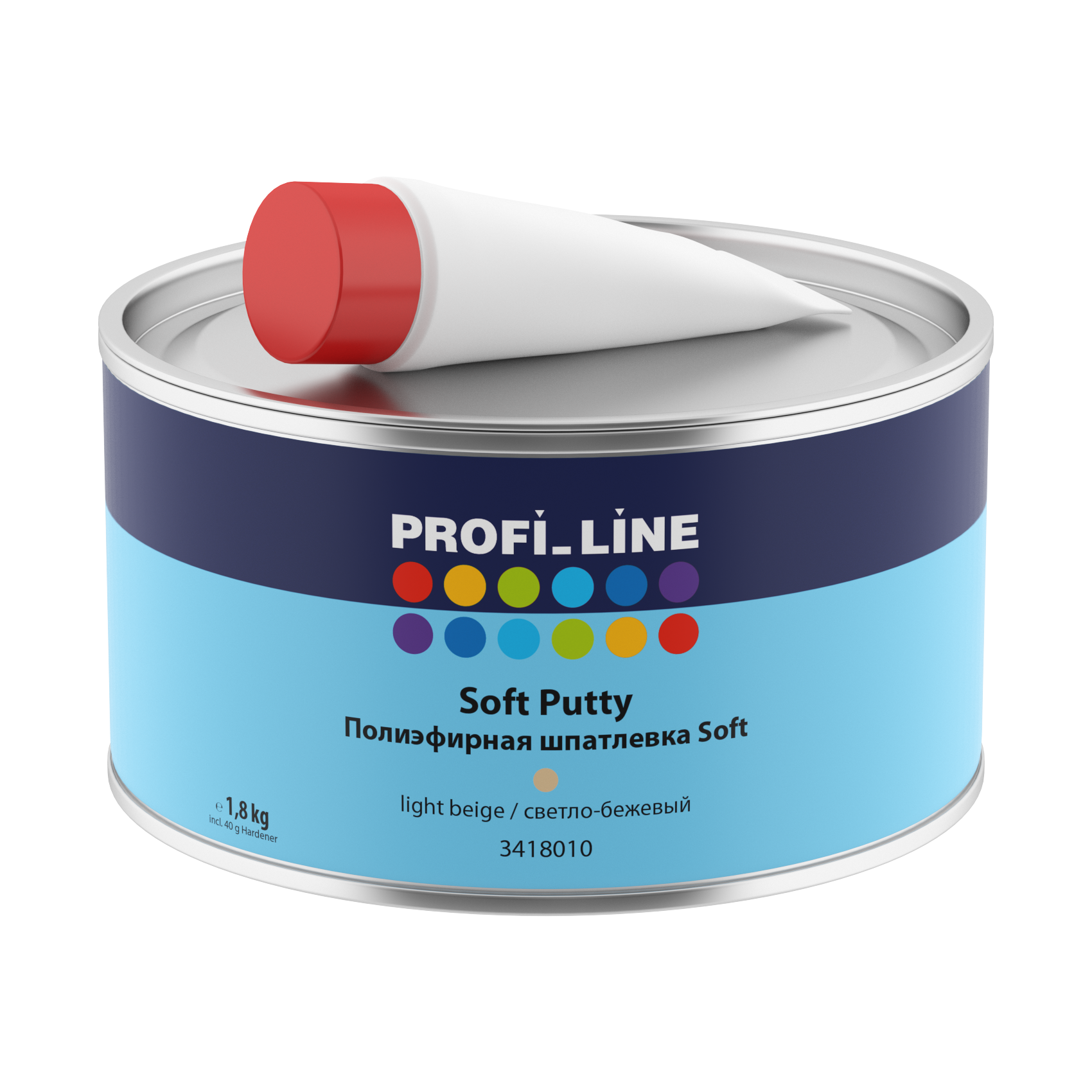 Полиэфирная шпатлёвка PROFI_LINE SOFT с отвердителем (1.8 кг)
