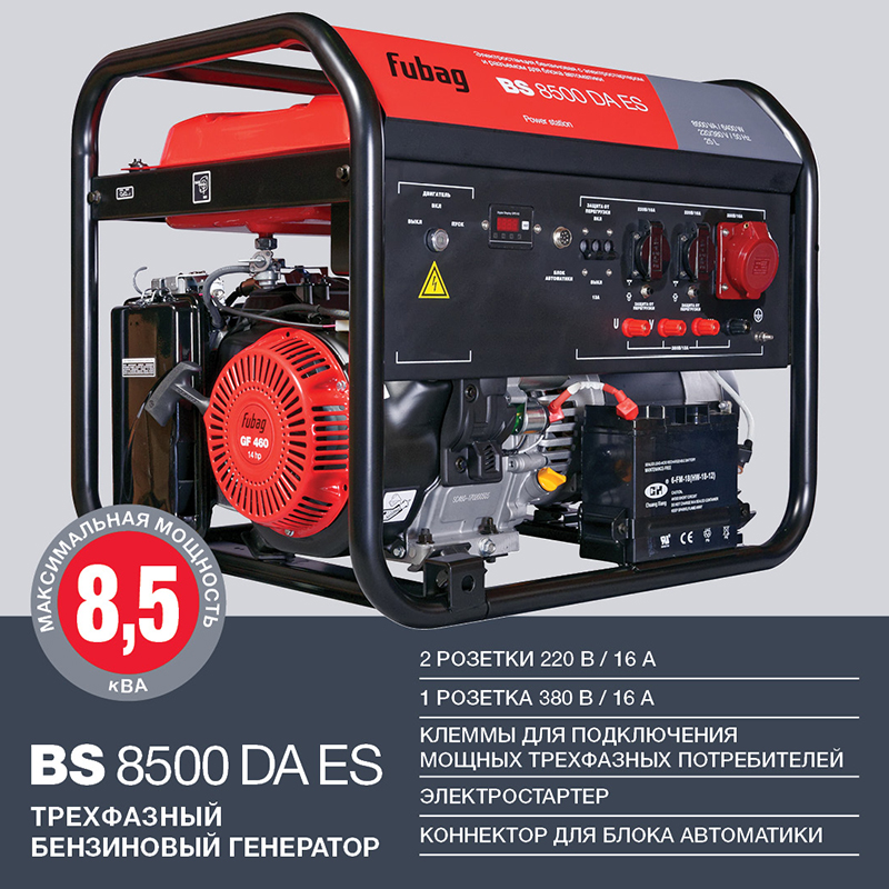 Техносоюз FUBAG Бензиновый генератор BS 8500 DA ES