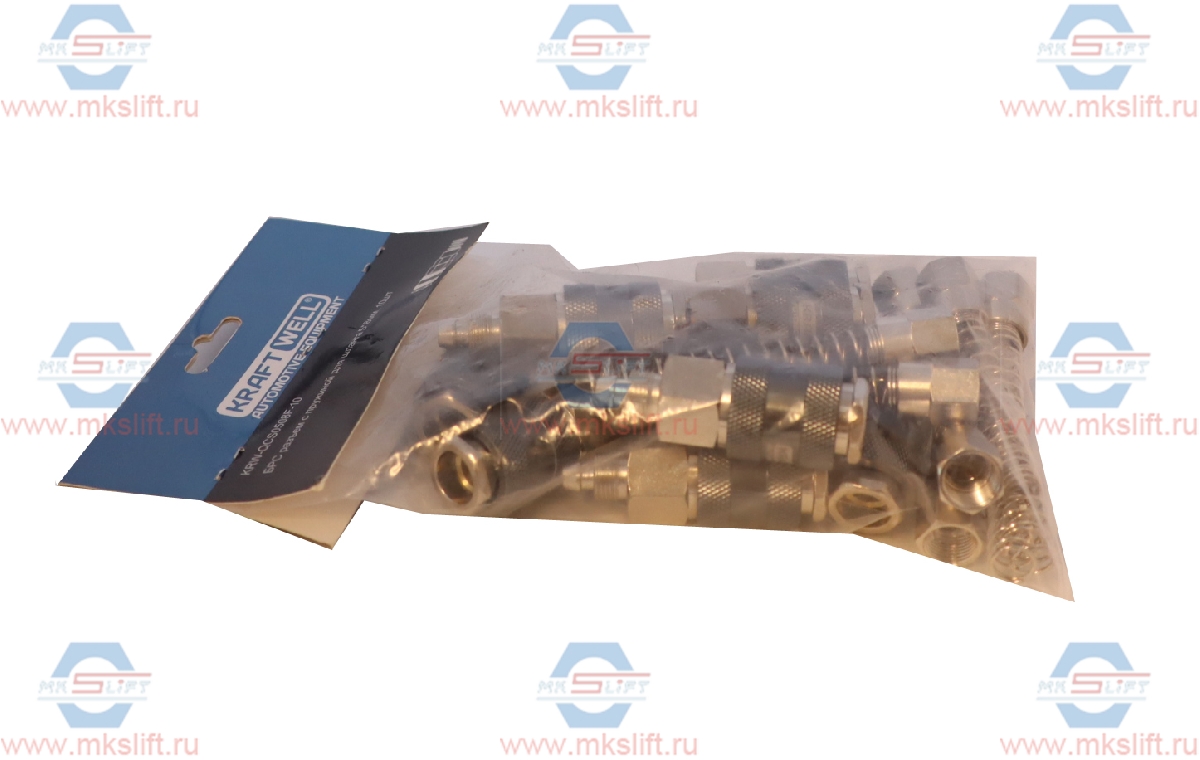 БРС "мама" c пружиной для шланга 6*8 мм, 10 шт KraftWell  арт. KRW-QCS0508F-10
