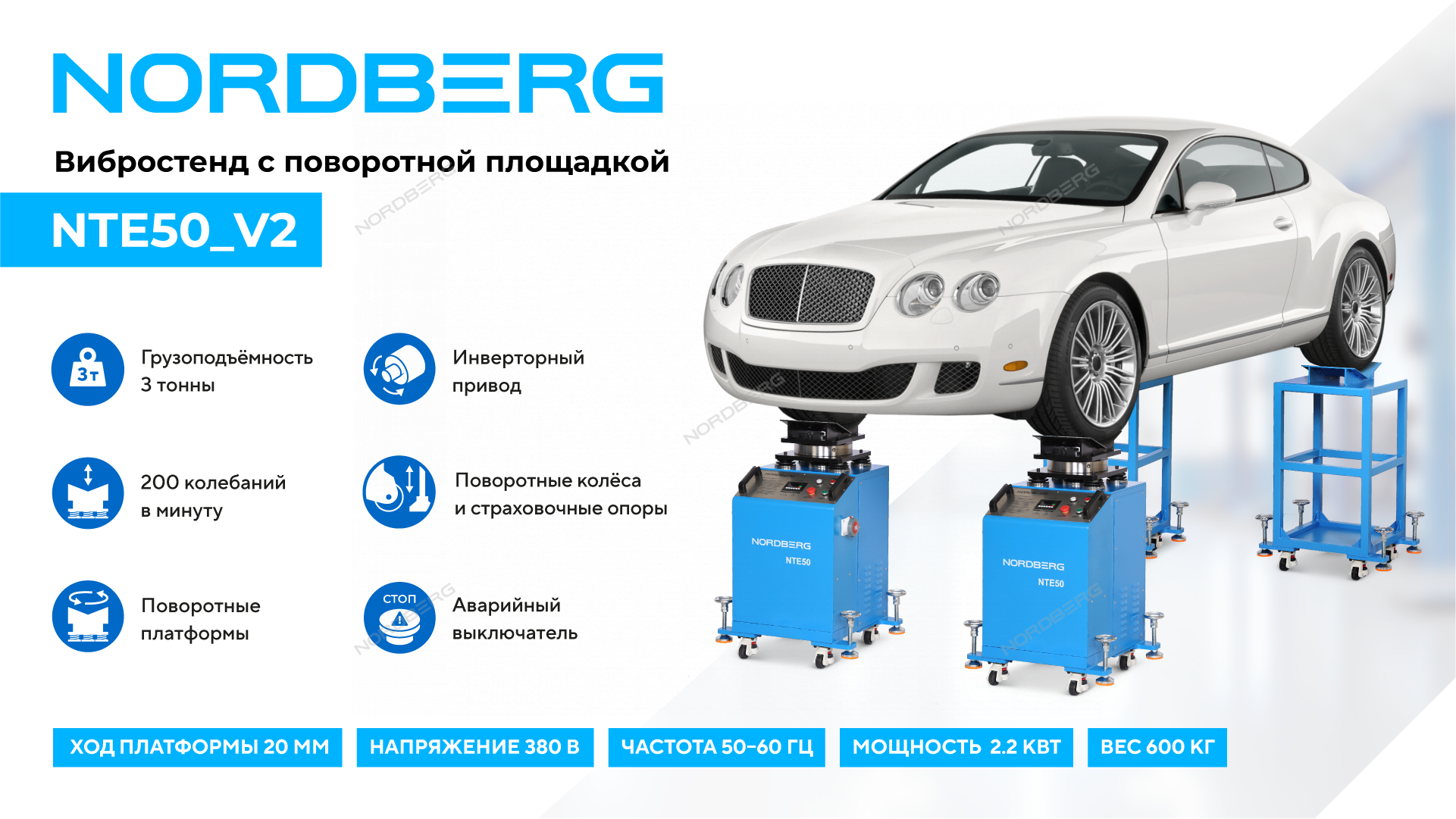 Люфт-детектор для диагностики подвески с поворотной площадкой NORDBERG