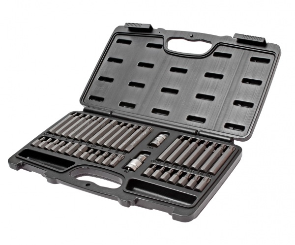 Техносоюз JTC-3965 Набор бит TORX, HEX, SPLINE с адаптерами 3/8" & 1/2" (в кейсе) 40 предметов JTC /1/10