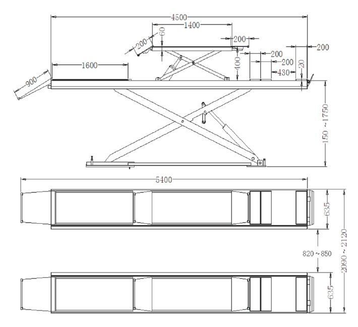 Подъемник ножничный BRANN FTWA-3,5