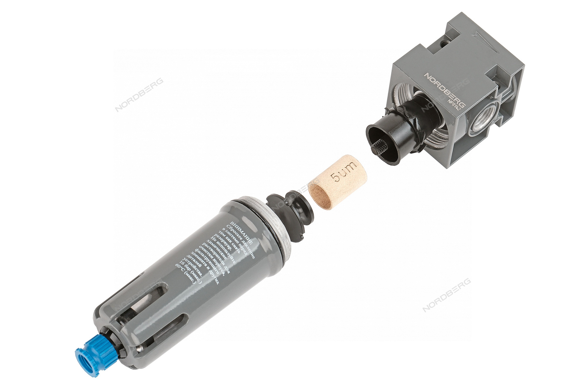Фильтр воздушный, 1/4", 16 бар NORDBERG