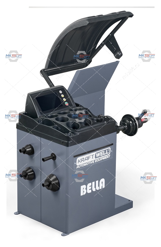 KRW245E Балансировочный станок автомат с сенсорным дисплеем 7", лазер KraftWell  арт. BELLA