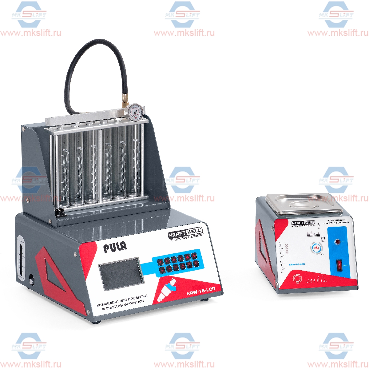 KRW-T6-LCD Установка для тестирования и очистки форсунок GDI, EFI, PIEZO KraftWell  арт. PULA