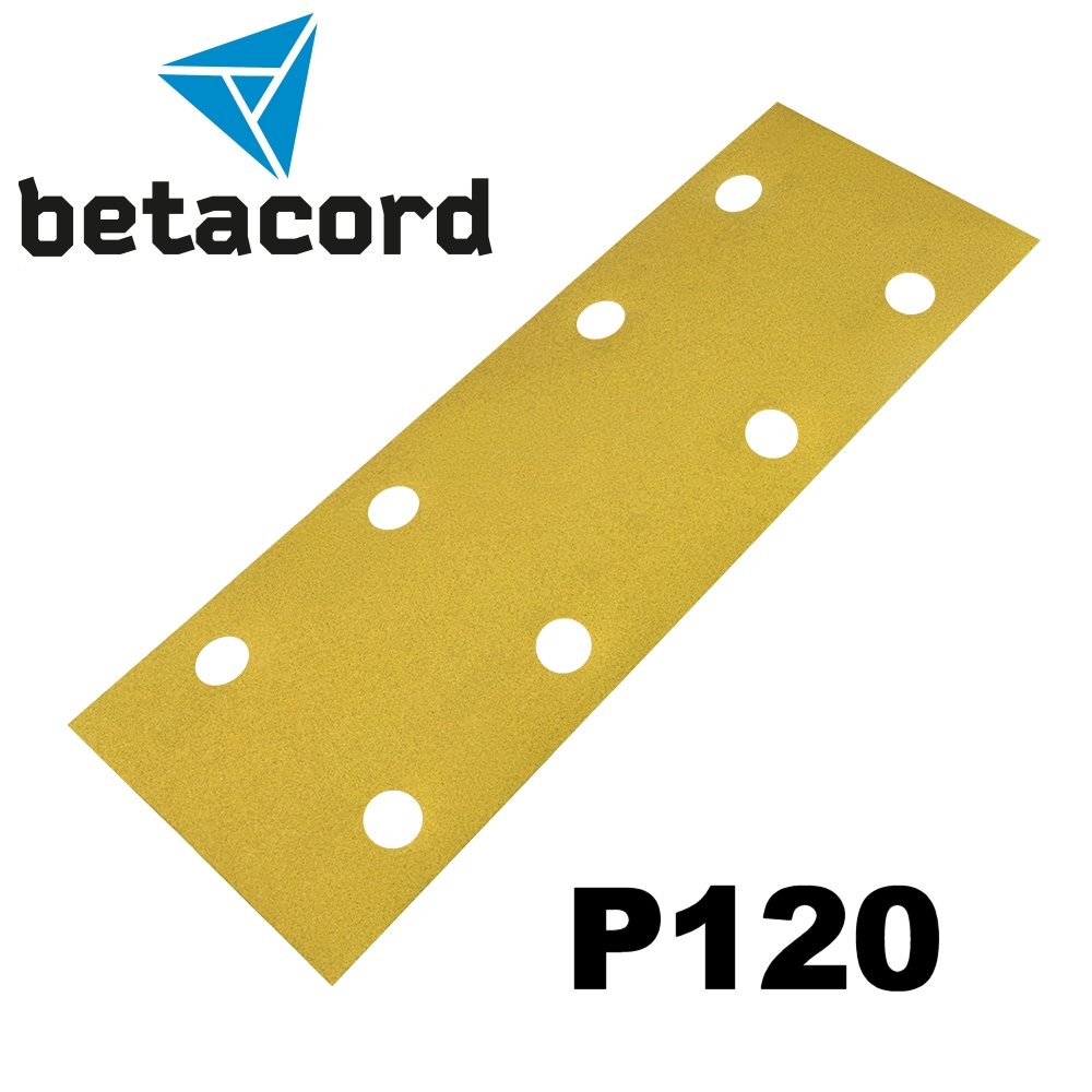 Абразивная полоска BETACORD P120 на бумаге 70х198 мм 8 отверстий (100 шт.)