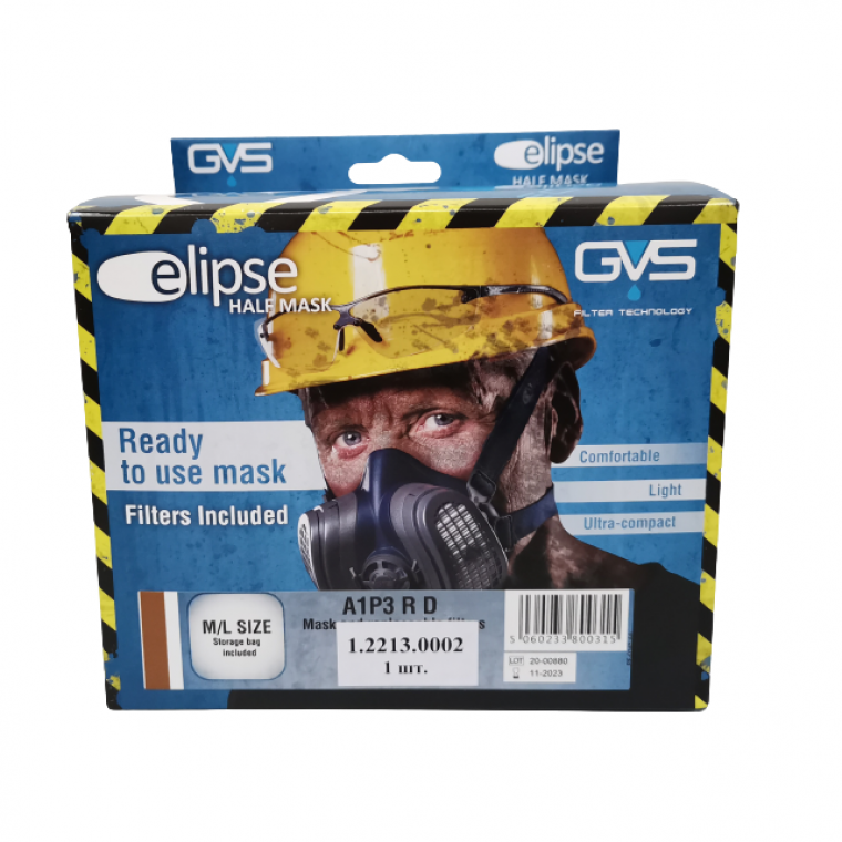 Полумаска для защиты от органических паров и пыли ELIPSE A1P3 размер M/L