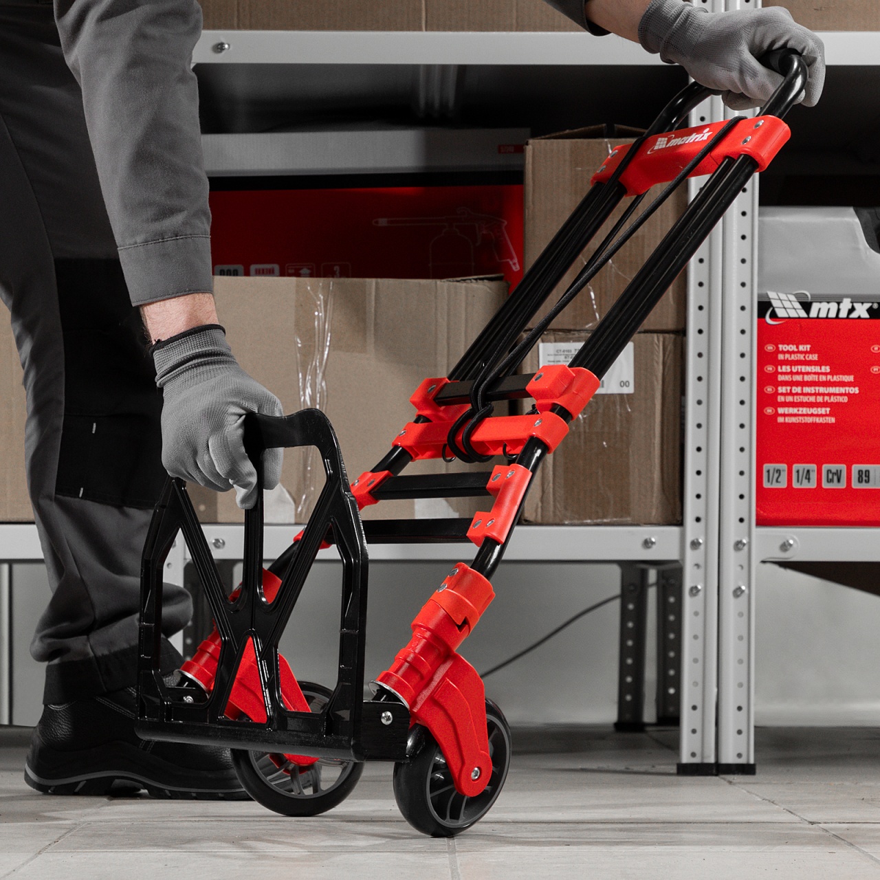 Тележка хозяйственная, грузоподъемность 80 кг, складная MATRIX 98207