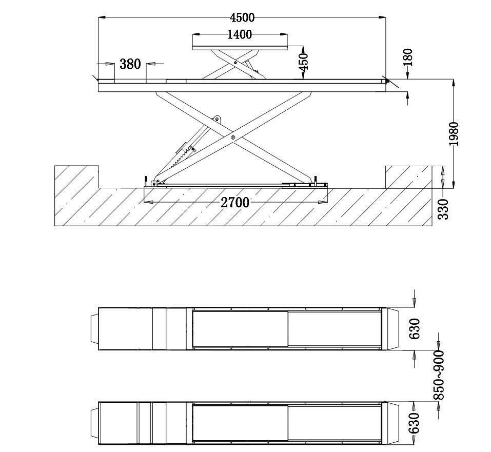 Подъемник ножничный BRANN FTWA-4