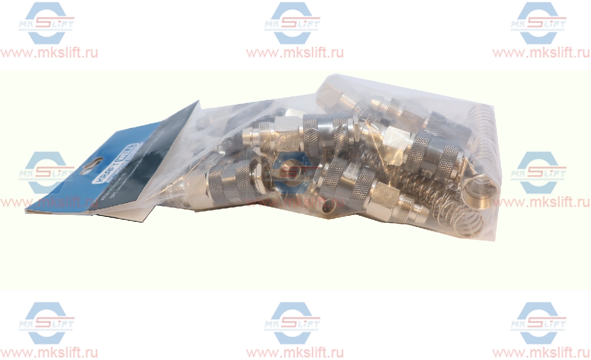 БРС "мама" c пружиной для шланга 10*15 мм, 10 шт KraftWell  арт. KRW-QCS1014F-10