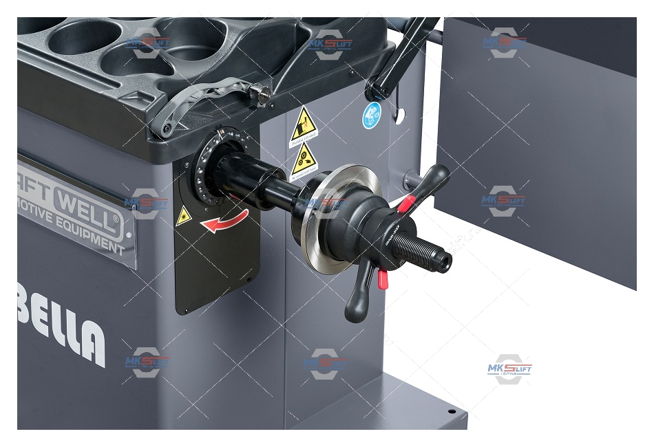 KRW245E Балансировочный станок автомат с сенсорным дисплеем 7", лазер KraftWell  арт. BELLA