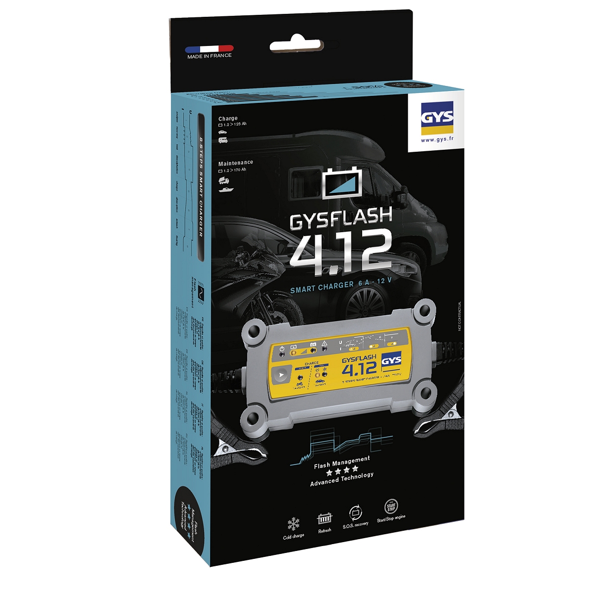 Устройство для зарядки аккумулятора автомобиля GYSFLASH 4.12 (70 Ач)