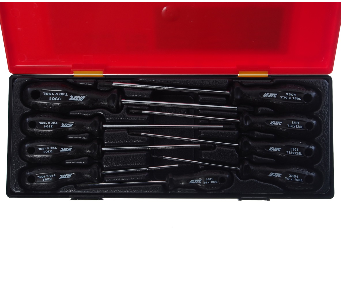 Техносоюз НАБОР ОТВЕРТОК TORX T8-T40 В КЕЙСЕ 9 ПРЕДМЕТОВ В КЕЙСЕ JTC-K7091