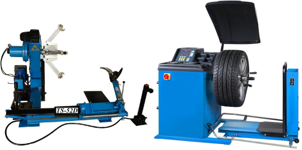 Техносоюз Комплект TS-52D Шиномонтажный стенд грузовой 14-42”, 380В+TS-850 Балансировочный станок 380V
