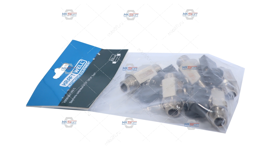Вентиль шаровый M1/4" - M1/4", 5 шт KraftWell  арт. KRW-BV14M-5