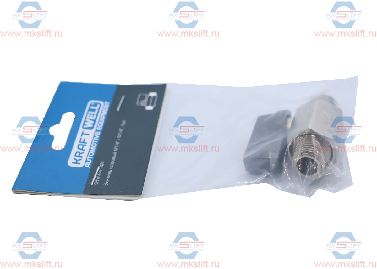 Вентиль шаровый M1/4" - M1/4", 1 шт KraftWell  арт. KRW-BV14M