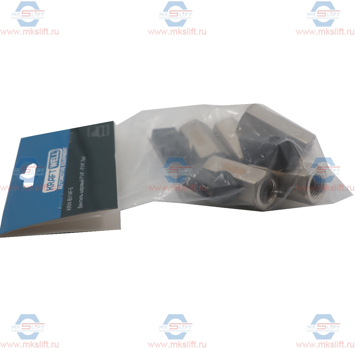 Вентиль шаровый F1/4" - F1/4", 5 шт KraftWell  арт. KRW-BV14F-5