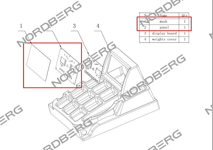 Клавиатура для 4523 NORDBERG