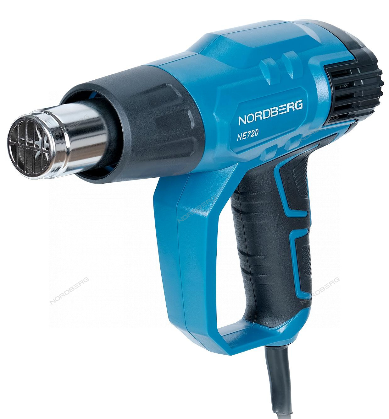 Фен с комплектом насадок, 70-600 °С, 2000 Вт NORDBERG