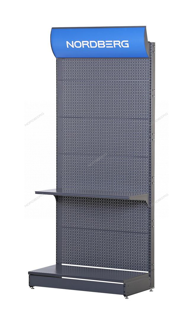 Стеллаж перфорированный с фризом, 2250х1000х500 мм NORDBERG