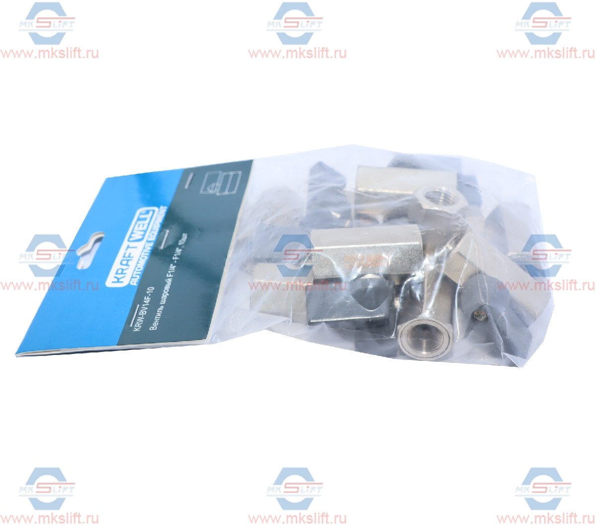 Вентиль шаровый F1/4" - F1/4", 10 шт KraftWell  арт. KRW-BV14F-10