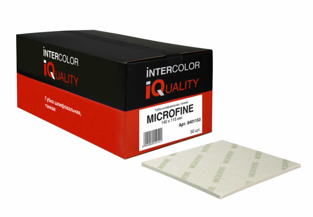 Губка шлифовальная тонкая 140х115 мм IQ MICROFINE (50 шт.)